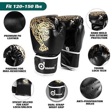 Odoland 8-in-1 Heavy Boxing Bag Set - Unfilled 4FT Bag