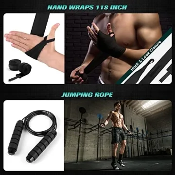 Odoland 8-in-1 Heavy Boxing Bag Set - Unfilled 4FT Bag