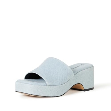 The Drop Women's Bertina Platform Slide - Chic Denim Comfort in Style