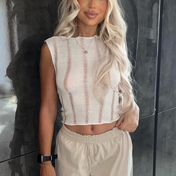 Stylish Auciho Women's Color Block Tube Top for Summer