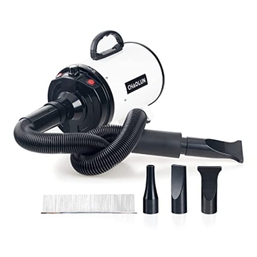 CHAOLUN Dog Dryer for Pet Grooming - High Velocity with Heaters and 3 Nozzles