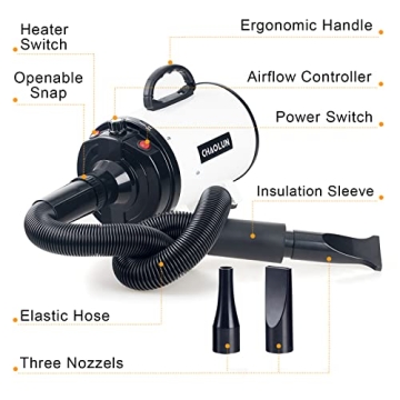 CHAOLUN Dog Grooming Dryer - Adjustable Speed and Heat