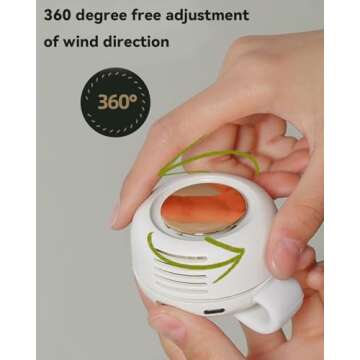 Portable Silent Bladeless Clip-On Fan for Summer Airflow