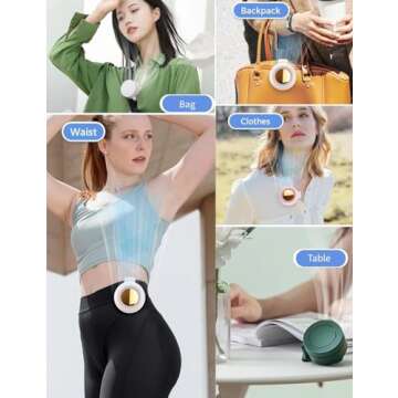 Portable Silent Bladeless Clip-On Fan for Summer Airflow