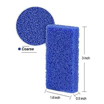 Maryton Disposable Foot Scrubber Pumice Pads, Pedicure Pumice Stone Dead Skin Callus Remover for Feet, 40Pcs (Dark Blue Coarse)
