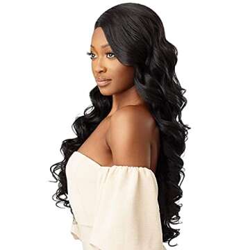 Outre Melted Hairline Synthetic HD Lace Front Wig - CHANDELL (1B Off Black)