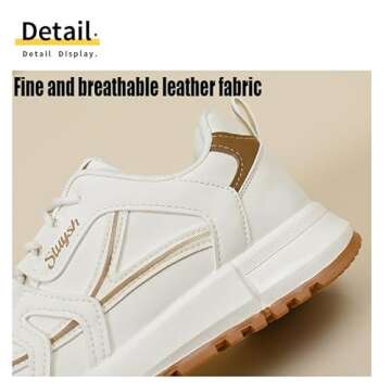 Fashionable Women's Breathable Lace-Up Sneakers