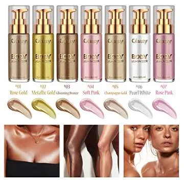 Liquid Illuminator, Firstfly Body Highlighter Makeup Smooth Shimmer Glow Liquid Foundation for Face ...