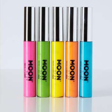 Moon Glow - Blacklight Neon Eye Liner 0.34oz Set of 5 colors – Glows brightly under Blacklights/UV Lighting!
