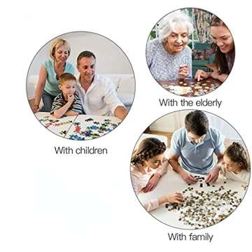 junyou Wooden Jigsaw Puzzles 500 Pieces for Adults for Kids Hearts of Love Valentine's Day Educational Game Toys, Family Decoration Puzzle