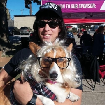 Wayne Wig & Cap Combo - 80s Rocker Mullet Costume