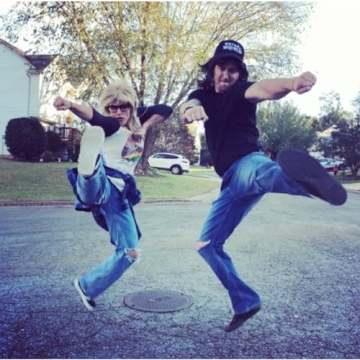 Wayne Wig & Cap Combo - 80s Rocker Mullet Costume