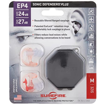 SureFire EP4 Sonic Defenders Plus Earplugs - Ultimate Hearing Protection