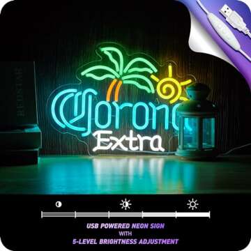 Palm Tree Neon Beer Sign for Stylish Home Decor