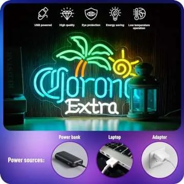 Palm Tree Neon Beer Sign for Stylish Home Decor