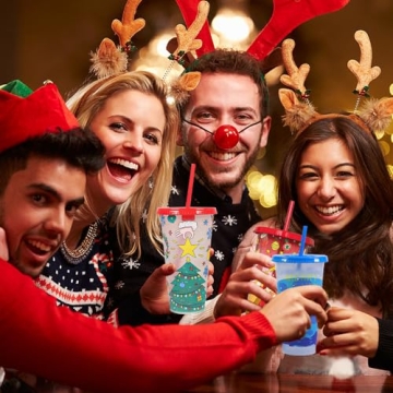 TANSHICT 5 Pack Christmas Color Changing Cups Set