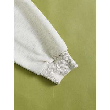 SOLY HUX Women's New York Letter Graphic Sweatshirt V Neck Long Sleeve Casual Pullover Tops Light Grey Letter M