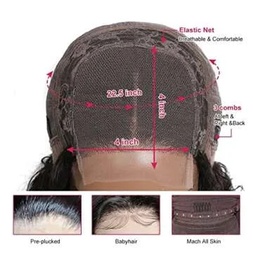 UNICE Body Wave Wigs 100% Human Hair for Women 16 inch