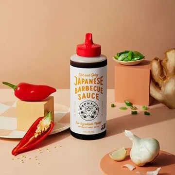 Bachan's Japanese Barbecue Sauce - Hot & Spicy 16 Oz, Non GMO, Vegan & Preservative-Free