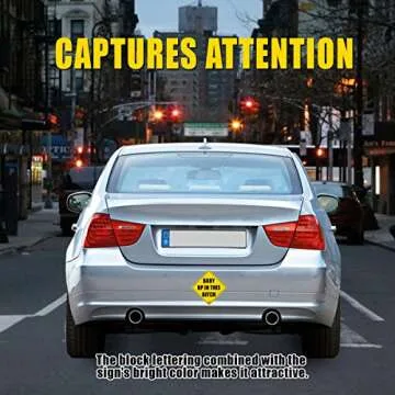 VaygWay Baby Up in This Bitch- Car Sticker Safety Sign Funny- Reflective Vehicle Board Decal Sign- Baby in This B Sticker