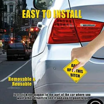 VaygWay Baby Up in This Bitch- Car Sticker Safety Sign Funny- Reflective Vehicle Board Decal Sign- Baby in This B Sticker