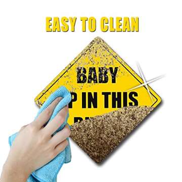 VaygWay Baby Up in This Bitch- Car Sticker Safety Sign Funny- Reflective Vehicle Board Decal Sign- Baby in This B Sticker