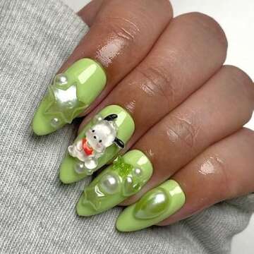 70 Pcs Nail Charms, TemBelle Slime Charms, Resin Flatbacks 3D Nail Charms for Nail Art Decorations Supplies, DIY Art Nail,Hair Clips, Refrigerator Magnets, Dress Up and Phone Cases Etc (7Colors) (B)