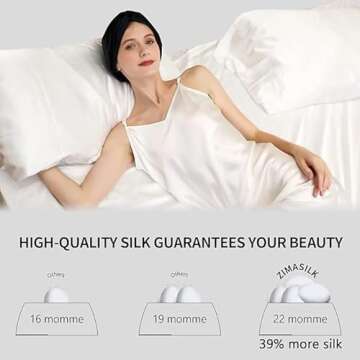 ZIMASILK 22 Momme 100% Mulberry Silk Bonnet for Sleeping & Women Hair Care, Highest Grade 6A Silk Ha...