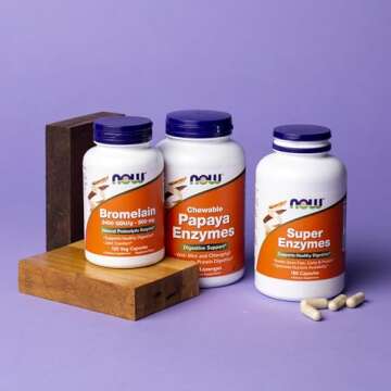 NOW Foods Supplements, Super Enzymes, Formulated with Bromelain, Ox Bile, Pancreatin and Papain, Super Enzymes,90 Capsules