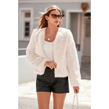 PRETTYGARDEN Women’s Winter Faux Fur Cropped Jacket