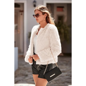 PRETTYGARDEN Women’s Winter Faux Fur Cropped Jacket
