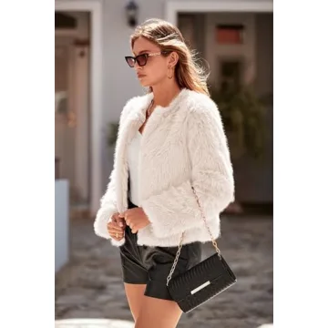 PRETTYGARDEN Women’s Winter Faux Fur Cropped Jacket