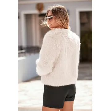 PRETTYGARDEN Women’s Winter Faux Fur Cropped Jacket