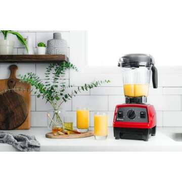 Vitamix Explorian Blender, Professional-Grade, 64 oz. Low-Profile Container, Red (Renewed Premium)