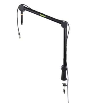 Shure by Gator Deluxe Articulating Desktop Podcasting Mic Boom Arm with Cable Management Channel; (SH-BROADCAST1)