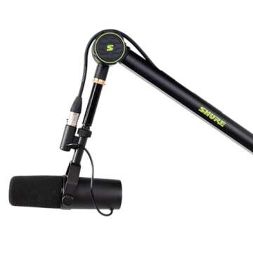 Shure by Gator Deluxe Articulating Desktop Podcasting Mic Boom Arm with Cable Management Channel; (SH-BROADCAST1)