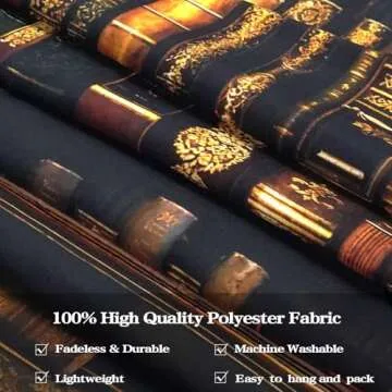 Accnicc Vintage Bookshelf Tapestry for Home Decor