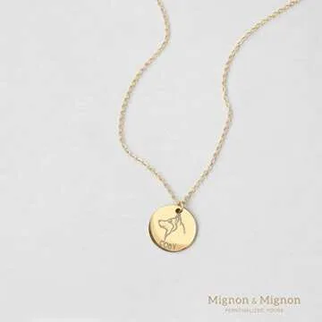 MignonandMignon Dog Portrait Personalized Name Necklace Handmade Pet Jewelry Mothers Day Gift for Dog Mom Breed Memorial - LCN-SDP