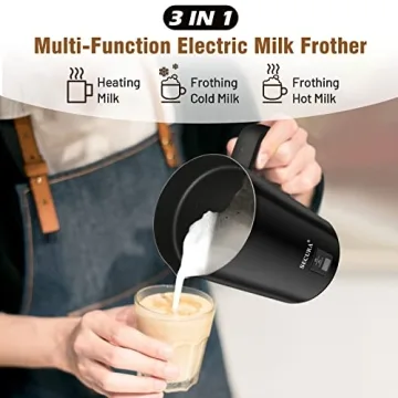 Secura Milk Frother: Electric Steamer for Lattes & Macchiatos