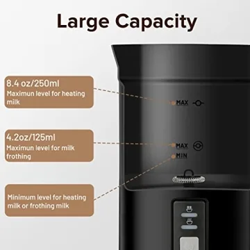 Secura Milk Frother: Electric Steamer for Lattes & Macchiatos