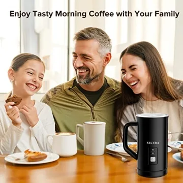 Secura Milk Frother: Electric Steamer for Lattes & Macchiatos