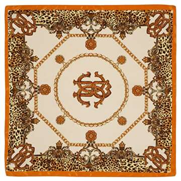 QBSM 4 Pcs 35'' Satin Head Scarf Silk Feeling Neck Scarves Hair Wrap for Sleeping Large Square Headscarf for Women