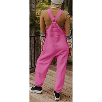 Ebifin Women's Cozy Fleece Overalls for Winter Warmth