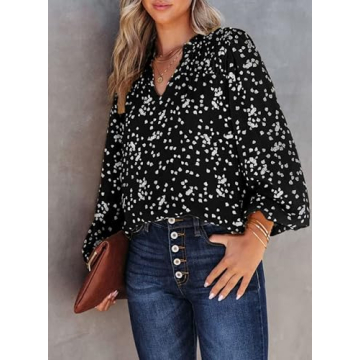 Trendy Dokotoo Women's Chiffon Blouses for Summer