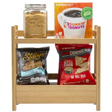 Sorbus Bamboo Countertop Organizer with Hidden Drawer