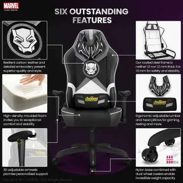 Marvel Avengers Ergonomic Gaming Chair for Adults