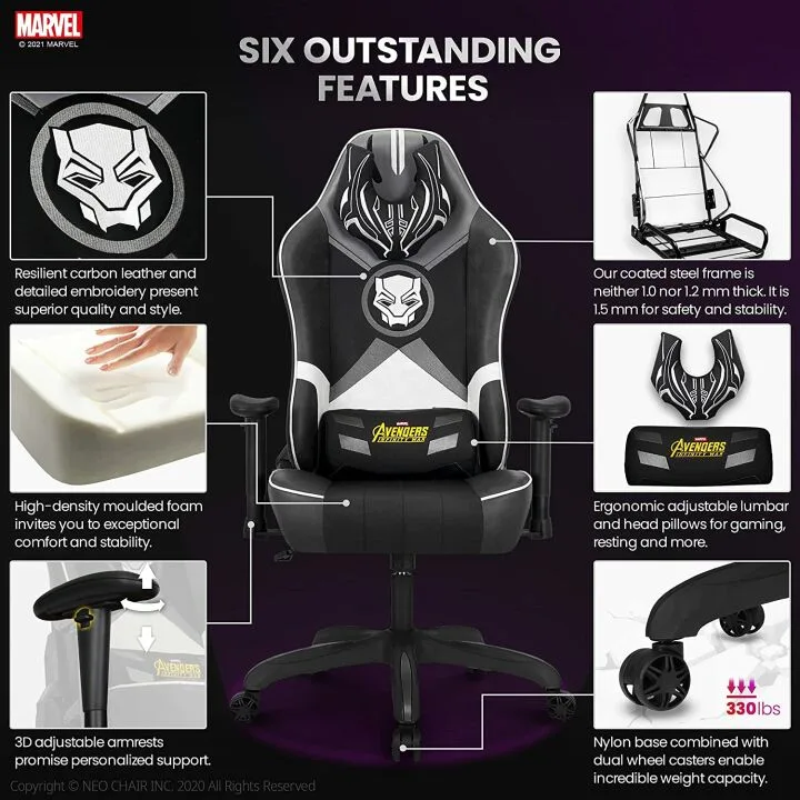 Marvel Avengers Ergonomic Gaming Chair for Adults