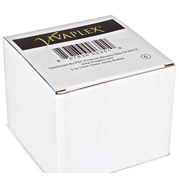 Vivaplex 6 Clear 2 oz Glass Bottles with Black Fine Mist Sprayers for Essential Oils