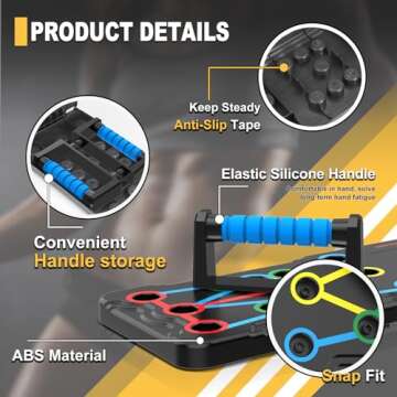Foldable push-up rack for portable strength training, sturdy and stable equipment for men's and wome...