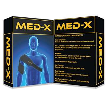 Shoulder Wrap Gel Ice Hot Cold Pack for Shoulder Injury Pain Relief Therapy Rotator Cuff Rheumatoid Arthritis Treatment Osteoarthritis Bursitis Tendinitis AC Joint Sports Injuries